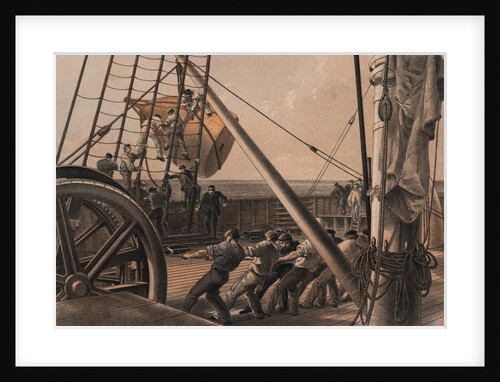 Getting out one of the large buoys for launching August 2nd. ('Great Eastern') by R. Dudley