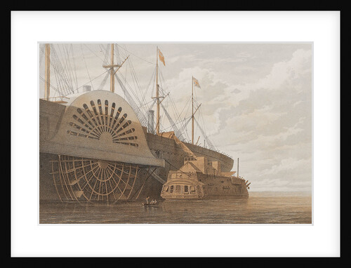 The old frigate with her freight of cable alongside the 'Great Eastern' at Sheerness by Thomas Picken