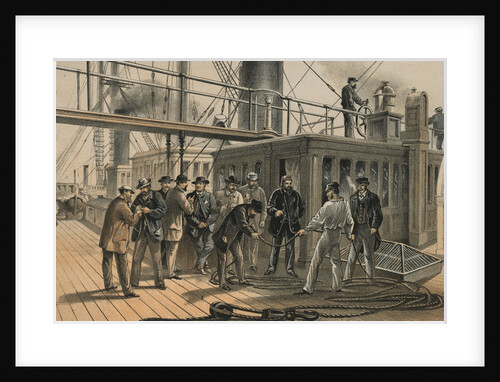 Searching for fault aboard the 'Great Eastern' after recovery of the cable from the bed of the Atlantic, 31 July 1865 by R. Dudley