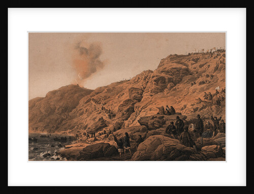 The cliffs Foilhummerum Bay, point of the landing of the shore end of cable, 22 July 1865 by R. Dudley