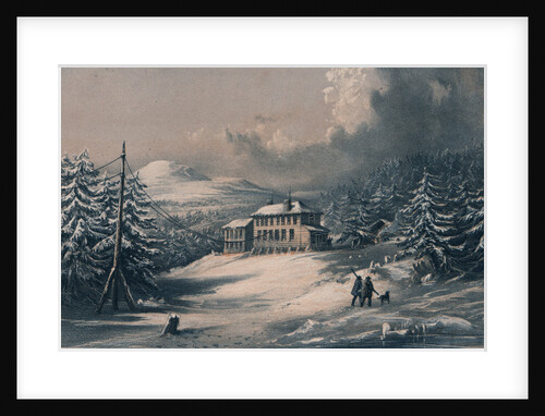 Trinity Bay, Newfoundland. Exterior view of Telegraph House in 1857-1858 by R. Dudley