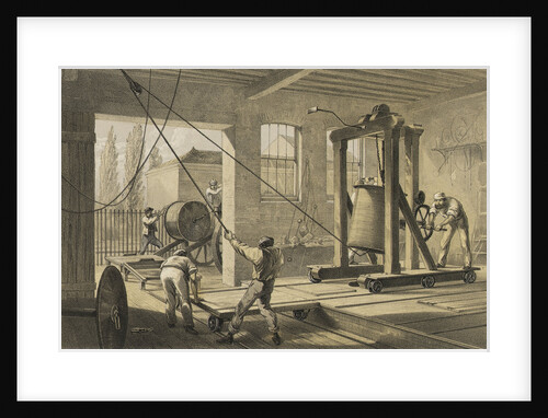 The reels of gutta percha covered conducting wire conveyed into tanks at the works at Greenwich by R. Dudley