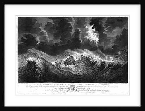 To Sir Peter Parker... This Representation of the distressed situation of his Majesty's Ship 'Egmont'... when dismasted in the Great Hurricane, Oct 6th, 1780 near the Island St Lucia... by... William Elliott by William Elliott
