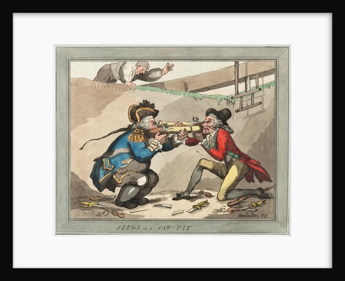 Slugs in a Saw-Pit by Thomas Rowlandson