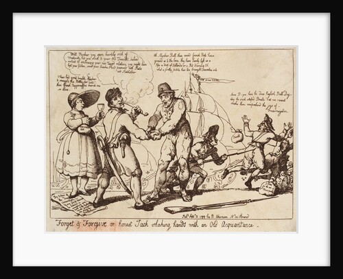 Forget and Forgive or honest Jack shaking hands with an Old Aquaintance by R. Ackermann