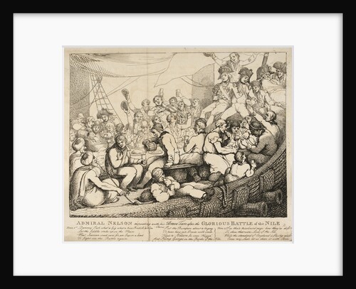 Admiral Nelson recreating with his Brave Tars after the Glorious Battle of the Nile by Thomas Rowlandson