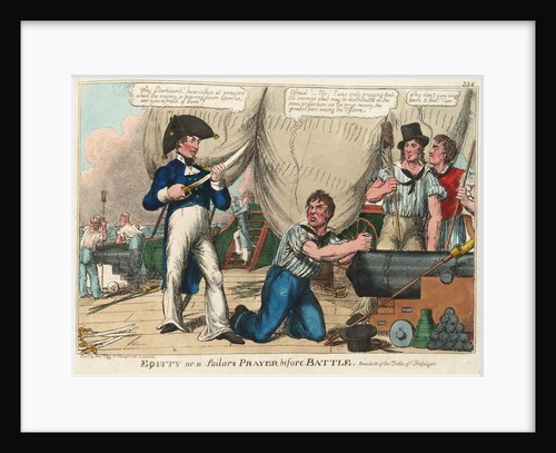 Equity or a Sailor's Prayer before Battle. Anecdote of the Battle of Trafalgar by Thomas Tegg