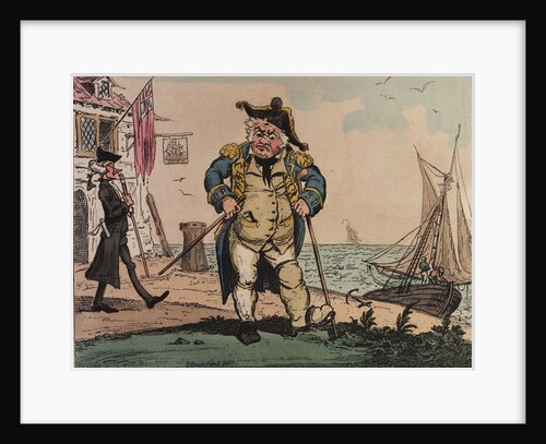 View of an admiral on crutches by George Cruikshank