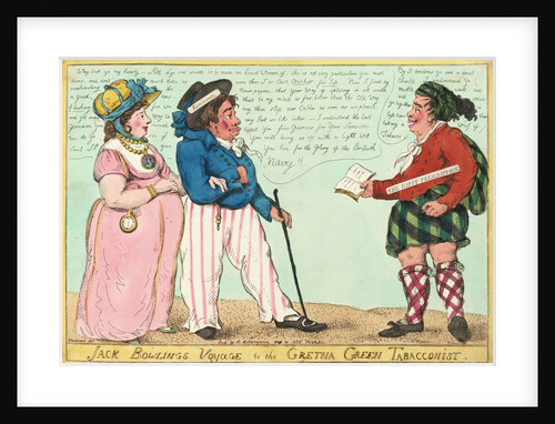 Jack Bowlings Voyage to the Gretna Green Tabacconist by George M. Woodward