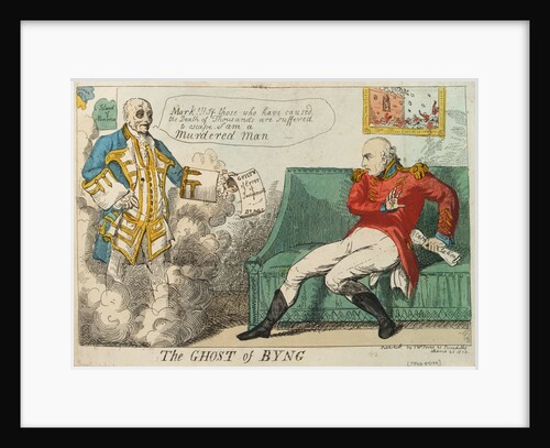 The Ghost of Byng by Isaac Cruikshank