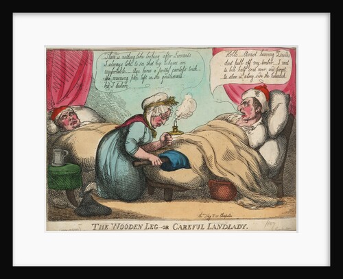The Wooden Leg - or Careful Landlady by Thomas Rowlandson
