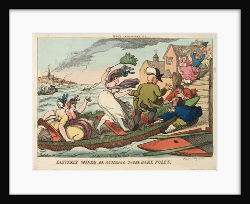 Tegg's Caricatures No.2. Easterly Winds, or Scudding Under Bare Poles by Thomas Rowlandson