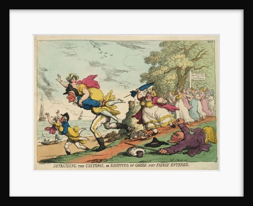 Defrauding the Customs, or shipping of Goods not Fairly Entered by Thomas Rowlandson