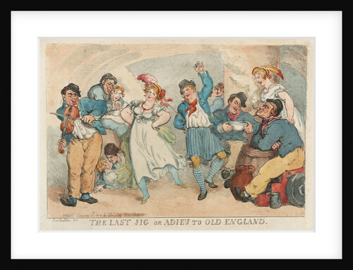 The Last Jig or Adieu to Old England by Thomas Rowlandson