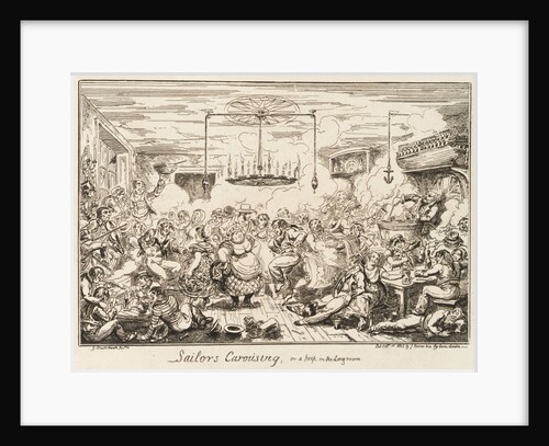Sailors Carousing, or a peep in the Long room by George Cruikshank