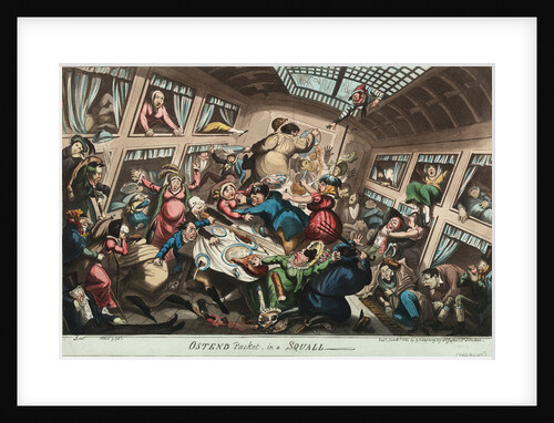 Ostend Packet in a Squall by George Cruikshank