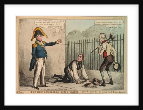 The New Landlords First Orders - open the park for the people quick I say - Shakespeare by William Heath