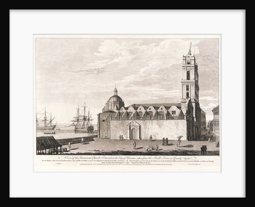 A view of the Franciscan church & convent in the city of Havana, taken from the Alcade's House in Granby Square by Elias Dumford