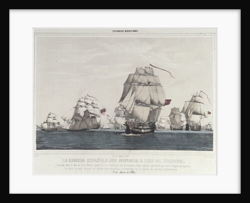 British convoy of 63 ships and all but 8 ships captured by Spanish and French under Cordova. St Vincent, 9th August 1780 by Vallejo