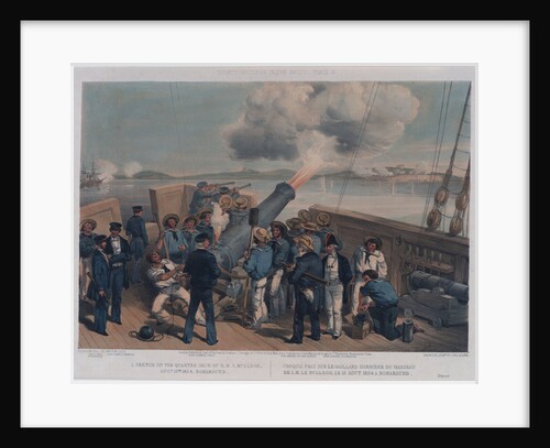 Dolby's Sketches in the Baltic. A sketch on the quarter deck of HMS 'Bulldog', Bomarsund, 15 August 1854 by Edwin Thomas Dolby