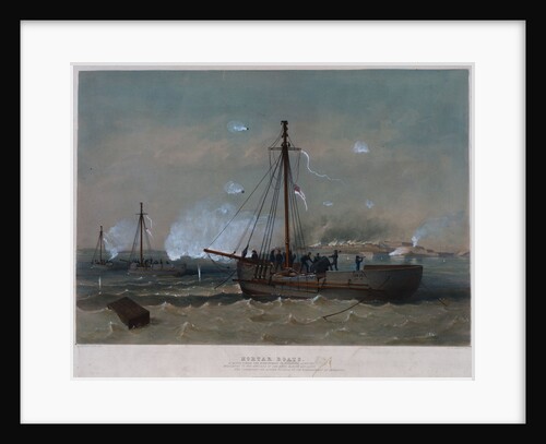 Mortar boats in action during the bombardment of Sweaborg, August 1855 by Dickinson Bros