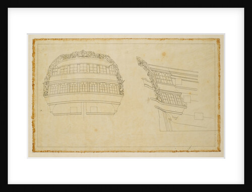 Stern of HMS 'Centurion' by unknown