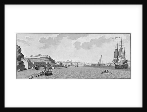 Mahon and the arsenal (with Spanish man-of-war on right) by unknown