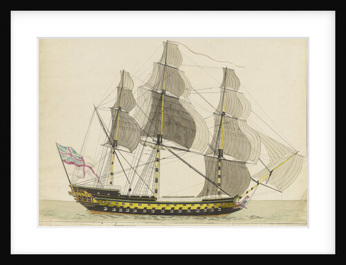 HMS 'Semiramis', built Deptford 1808 by unknown