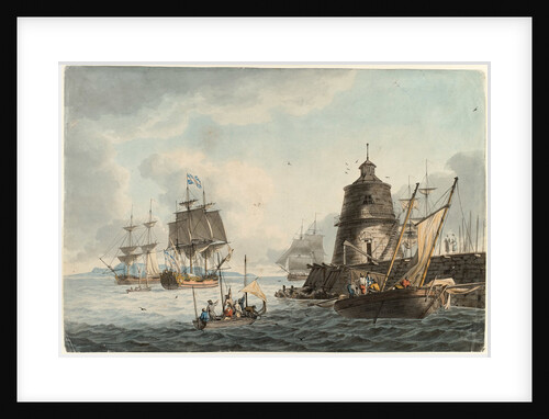 The yacht 'Dorset' leaving Dublin harbour by J.T. Serres