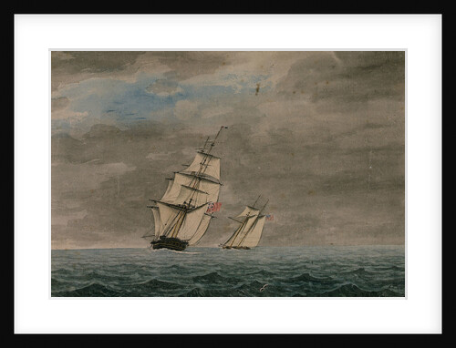 Andromache' chasing Yankee schooner by George Tobin
