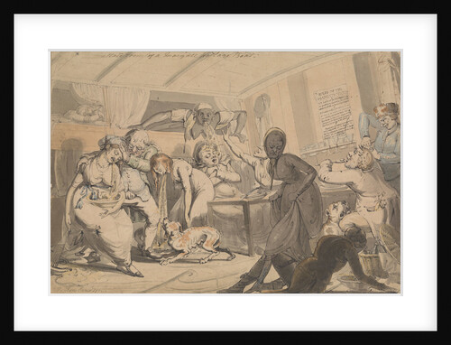 Stateroom of a Margate passage boat by Thomas Rowlandson