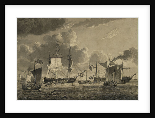 HMS 'George IV' passing Yarmouth on his return from Edinburgh, 1822 by William Joy
