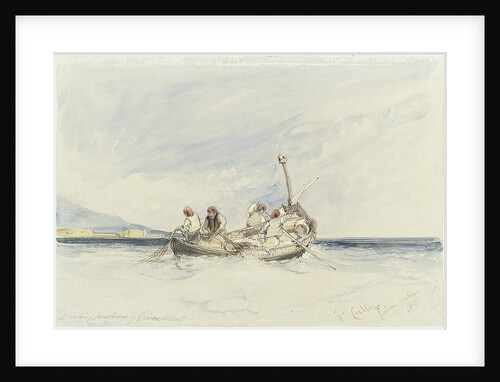 'Bateau pecheur', fishing boats off Naples by William Callow