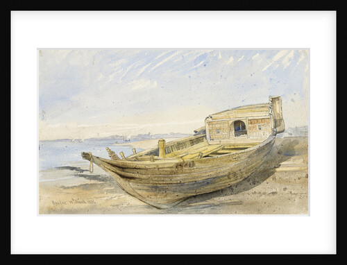 A river craft on shore at Boulac, 13 March 1855 by Frank Dillon