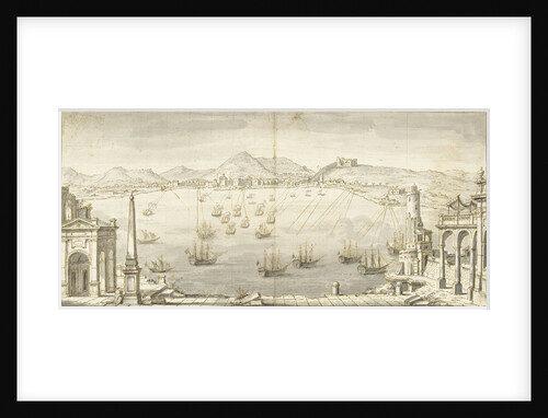 Mediterranean fortified city showing arcs of fire of defending batteries by Unknown