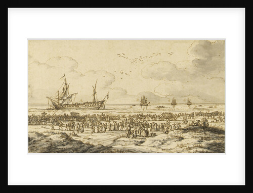 'Felicitie' driven ashore at Scheveningen by the 'Richmond', 24 January 1761 by Paul Constantin La Fargue