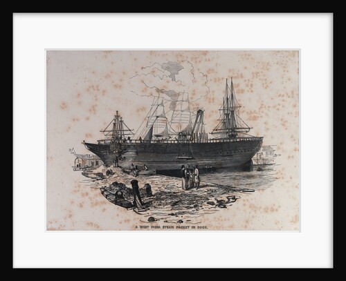 A West India Steam Packet in dock by Prior