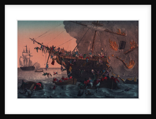 Burning of the steamship 'Austria', 13 September 1858 by unknown