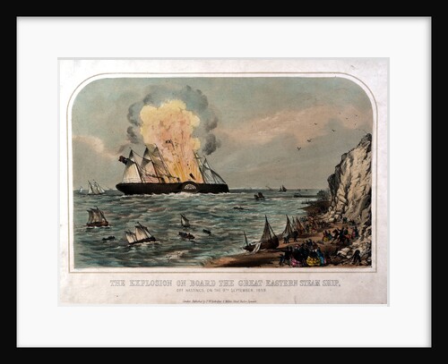 The explosion on board the steamship 'Great Eastern', off Hastings, on the 9 September 1859 by FW Farbrother