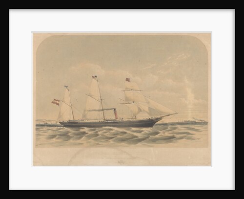Lithograph of the Spanish vessel 'Mino' (1870) by J. McCahey