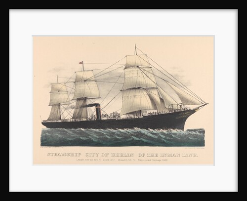 Steamship 'City of Berlin' of the Inman Line by Currier & Ives