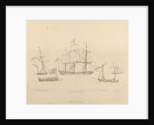 HM Yacht The Prince Regent and her ship's boat by Unknown