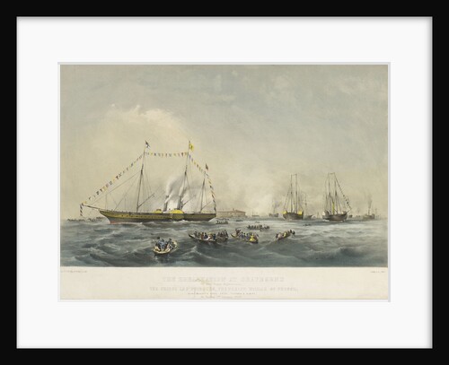 The embarkation at Gravesend of the Prince and Princess Frederick William of Prussia, in HMY 'Victoria & Albert' by Walter William May