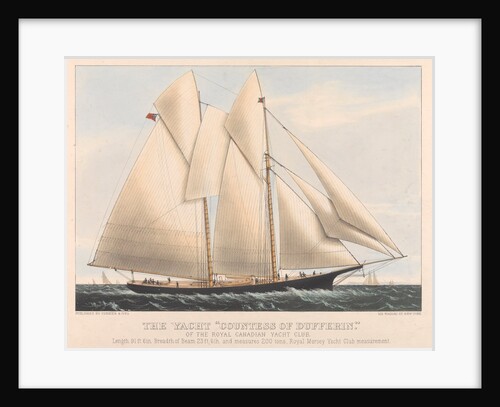 The Yacht Countess of Dufferin, of the Royal Canadian Yacht Club. by Currier & Ives