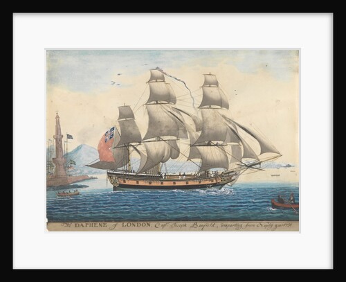 The Daphene of London, Capt. Joseph Banfield, departing from Naples year 1791 by Corne