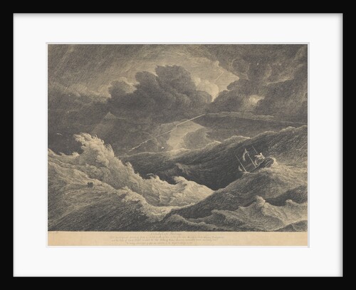 From a sketch made in 1804 during a storm between Madagascar and the Cape of Good Hope in which the Indiaman ship 'Prince of Wales' was totally lost by L. Hastings