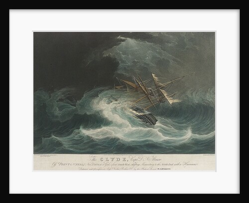 The Clyde, Capt D.N. Munro off Point Natal, Nov 1st 1826 in a gale.... Messrs Fairlie, Bonham & Co.... by J.F. Owen