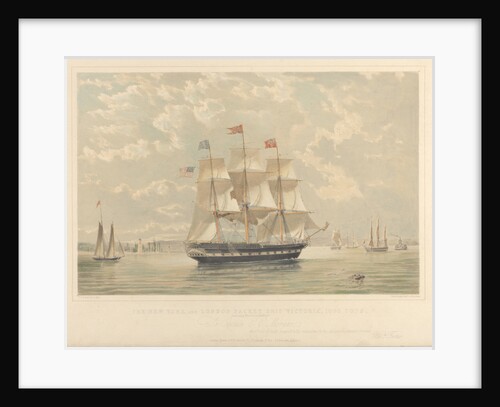 The New York and London Packet ship Victoria (entering New York Harbour) by Unknown