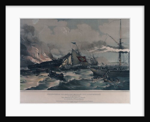 Destruction of the American emigrant ship 'Ocean Monarch' on the 24 August 1848 by A. Maclure