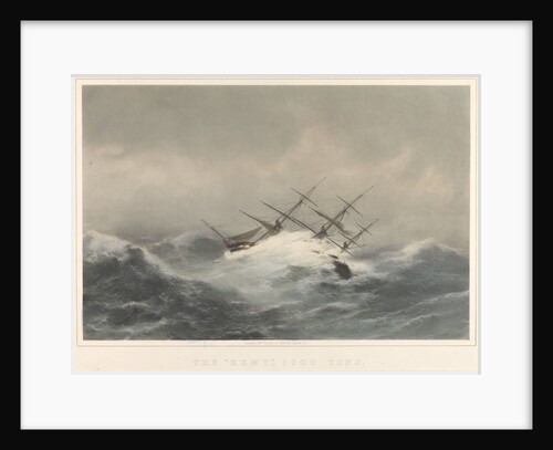 The 'Kent' (1853) 1000 Tons in a storm by William Foster